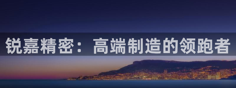 彩神vl官网：锐嘉精密：高端制造的领跑者